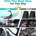 Pawaboo Dog Car Seatbelt, 20 in Adjustable Universal Pet Safety Belt, Chew-Proof Dogs Car Restraint with Adjustable Strap, PVC Shell Dog Seatbelt Harness, Dogs Leash with 360° Hook, Black