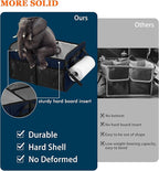 WOMACO Grill BBQ Caddy with Cooler Bag and Paper Towel Holder, Picnic Organizer for Utensil, Plate, Condiment, Griddle Caddy for Outdoor, Camper, Travel, Car, RV Must Haves (Dark Blue)