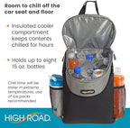 High Road SnackStash Soft Car Cooler Bag for Cold and Hot Food Transport - Insulated Backseat Cooler Bag for Car, SUV, Truck or Van - Portable Soft Cooler with Storage Pocket and Bottle Holders