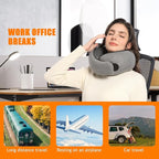 Travel Pillow Memory Foam Neck Pillow Support Pillow,Luxury Compact & Lightweight Quick Pack for Camping,Offices,Sleeping Rest Cushion,Portable Plane Accessories