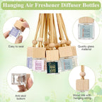 20 Pcs Employee Appreciation Gift Bulk 8ml Car Air Freshener Diffuser No Liquid Hanging Car Empty Glass Oil Diffuser Thank You Gifts for Coworker Social Worker