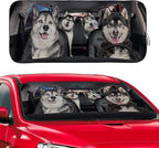 Alaskan Malamute Dog Windshield Sunshade for Car SUV Truck Foldable Uv Ray Reflector Front Window Sun Shade Visor Shield Cover -59" X 31"