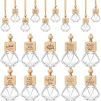 20 Pcs Thank You Appreciation Gift Bulk Car Diffuser Air Freshener Ornament Hanging Empty Glass Essential Oil Bottle Employee Gifts for Employee Teacher Staff Volunteer Coworker