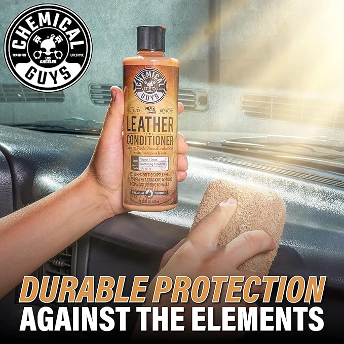 Chemical Guys Leather Conditioner, Vintage Series - Conditions, Nourishes, and Protects Natural, Synthetic, and Faux Leather Seats, Interiors, Apparel & Accessories, 16 fl oz