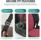 FH Group Full Set Car Seat Covers Classic Cloth Universal Fit Burgundy Seat Covers,Washable High Back Combo Small Car Seat Cover Design Front Seat Covers Automotive Seat Cover for SUV, Sedan, Vans