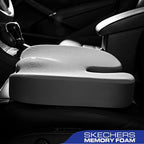 Skechers Memory Foam Seat Cushion,Office Chair Cushion for Tailbone Pain Relief,Butt Pillow for Office Chair,Car seat Cushion,Computer Desk,Long Sitting Office Workers,and Car Drivers,Grey