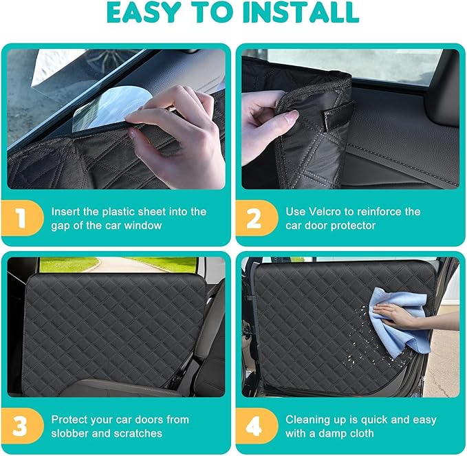 Dog Car Door Protector, 2 Pack Oversized Thickened Door Protectors for Dogs and Pets, Scratch-Resistant, Waterproof, Stain-Resistant Door Covers for Large SUV/Truck/, XL Size