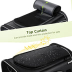 Pecute Cat Carrier Expandable, Extra Large Pet Carrier Bag, Foldable Cat Carrier Bag with Breathable Mesh, Pet Carrier Transport Bag for Dogs and Cats, with Shoulder Strap and Pet Bowl, Black