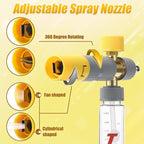 Tool Daily Foam Cannon, Small Foam Cannon for Pressure Washer, 5 Power Washer Nozzle Tips, 1/4 Inch Quick Connect
