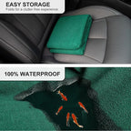 Waterproof Sweating Car Seat Cover for Post Gym Workout, Running, Swimming, Beach and Hiking, Universal Fit Non-Slip Bucket Seat Protector for Cars SUV Trucks, Machine Washable (Green)