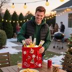 Insulated Grocery Bags with Zippered top Frozen Food Shopping Groceries Travel Insulated Tote Cooler Thermal Bags