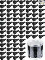 100 Pcs Metal Car Air Vent Clips with Plastic Slot Head Auto Freshener Clips Perfume Clip Replacement Air Conditioner Outlet Clips for Office Home, Black, 40 x 24 mm