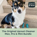 Uproot Clean Fur-Nado Survival Kit - Uproot Cleaner Pro Pet Hair Remover Tool + Mini & Max Variants - Pet Hair Removal Tool and Carpet Rake - Easy Cat & Dog Fur Scraper Bundle