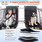 Gimars Car Seat Protector, 2 Pack, Waterproof 600D Fabric Carseat Protector Car Seat Cover for Child Car Seat with Nonslip Backing Mesh Pockets for Baby and Pet SUV Sedan Truck Leather Seats