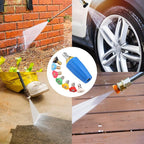 4000 PSI Blue Turbo Nozzle Pressure Washer Pressure Washer Tips 1/4" Quick Connect with 7 Power Washer Nozzle Tips Kit Multiple Degrees (0, 15, 25, 40, 65, Rinse1, Soap2) for Car Concrete Brick