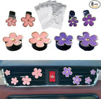 8pcs Cute Five-Petal Flower Car Air Vent Fragrance Clip Daisy Car Air Freshener Air Conditioning Outlet Clip Car Inter Decor (light pink purple, Ocean)