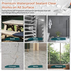 1 Quart (32oz) Invisible Waterproof Agent, Transparent Waterproof Coating for Roof Repair, Walls, Window, Bathroom, Kitchen, Water-Based Clear Sealant, Indoor & Outdoor Water Proof Coating Sealant