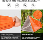 Emergency Survival Tent Shelter- 2 Person Mylar Emergency Tube Tent Survival Kit