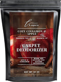 Lapew Cozy Cinnamon & Apple Carpet Deodorizer Powder - Pet Safe Freshener for Vacuuming | Scented Odor Eliminator for Home | 36 oz