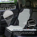 Sinvitron Car Seat Protector for Child Car Seat - Waterproof Non-Slip Leather Mat with 2 Mesh Pockets, Universal Seat Cover for Baby, Pets & Vehicles(2-Pack, Grey)