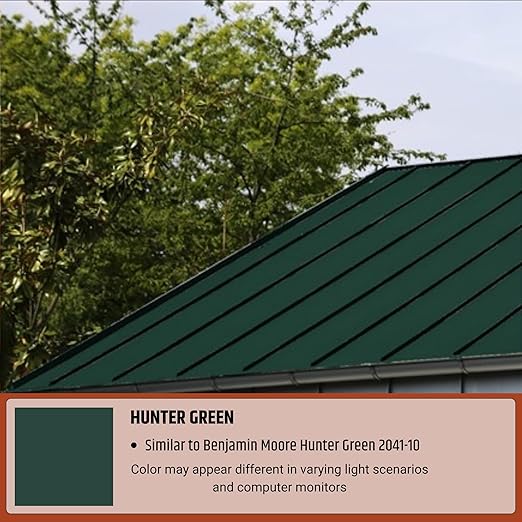Liquid Rubber Color Roof Sealant- Elastomeric Waterproof Coating for Flat, Low-Slope & Metal Roofs, Flexible UV-Stable Membrane, Hunter Green, 1 Gallon