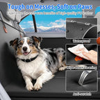 Back Seat Extender,Dog Car Seat Cover with Hard Bottom,Waterproof Dog Hammock for Car Pet Backseat Protector,Anti Scratch, Easy to Clean Holds 400lbs (Hammock with Bed Mat)