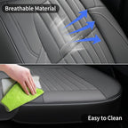 Coverado Front Seat Covers, Car Seat Cover, Gray Seat Covers for Cars, 2PCS Car Seat Protector,Waterproof Faux Leather Car Seat Cushion, Luxury Seat Cushions, Auto Seat Covers Fit for Most Vehicles