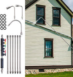 Xiny Tool Pressure Washer Extension Wand, 20 Pack Power Washer Lance with 5 Atomization Nozzle Tips,1 Gutter Cleaner Attachment Curved Rod, 1/4" Quick Connect, 4000 PSI