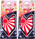 2 Pack Wakaba Young Leaf YLWP93 Japan Tree Frog Peach Scents JDM Air Freshener, White Peach