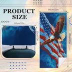 1 Pack Car Towel Seat Covers with Storage Bag, Multifunctional Towel for Gym Outdoor Sport, Picnic, Beach, Pet Dog Travel,Non-Slip Washable Car Seat Protector (Bald Eagle)