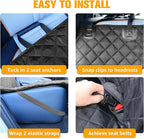 Waterproof Dog Car Seat Cover - Scratchproof Bench Cover for Back Seat, Universal Fit for Cars/Trucks/SUVs, Nonslip Pet Mat with Seat Protection, Machine Washable