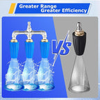 Triple Turbo Nozzle Pressure Washer, 3-in-1 Power Washer Turbo Nozzle with 1/4" Quick Connect, 360° Rotating Turbo Nozzle Tip- 4000 PSI, 4-6 GPM, 2.0 Orifice, Blue