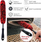 8Pcs Wheel Tire Brush Set, Wheel Brushes for Cleaning Wheels Tire Rim, Soft Wheel Cleaner Brush, Bendable & Durable Car Wheel Rim Detailing Brush for Cleaning Spokes, Fenders, Engines