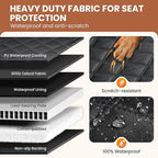 A-Pce 600D Heavy Duty Dog Car Seat Cover for Back Seat,2025 Upgraded Hard Honeycomb Bottom Back Seat Extender for Dogs- Holds 600lbs,Waterproof Scratch Proof Nonslip Dog Hammock for SUV