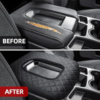 Center Console Cover Fit for Chevy Silverado 2019-2025 Jump Seat Console, Car Armrest Seat Box Cover (ONLY for Split Bench Jump Seat Console)
