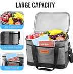 Insulated Cooler Bag Soft Cooler Bag for Men/Women with Shoulder Strap, Leakproof for Camping, Travel, Picnic, Work (30L)