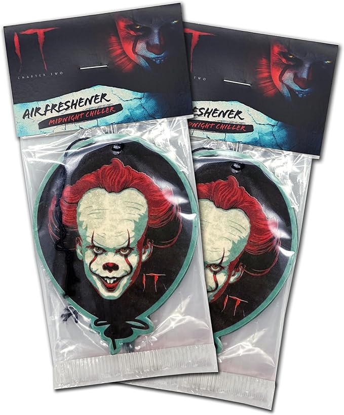 Elektroplate Officially Licensed IT Pennywise Automotive Air Fresheners for Vehicles | Midnight Chiller Scent (12-Pack) | Made in the USA