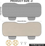 surpassme Comfortable Car Seat Covers Universal Back/Brench Seat Coves for Car Accessories with Storage Pockets, Padded Car Interior Covers for Automotive, SUV, Truck, and Van(Grey)