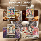 Funny Retro Pop Car Air Freshener 4 Pcs, Sarcastic Humor Feminist Quotes Hanging Air Freshener for Cars Closet Drawer Books, Women Empowerment Gifts Car Accessories for Women Girls