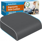 Seat Cushion, Memory Foam Office Chair Cushions for Long Sitting Hours, Chair Pad for Sciatica, Coccyx, Tailbone, Hip Pain & Pressure Relief, Office, Home, Car Seats,Airplane, Gray/X-Large