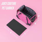 Juicy Couture Give Me Treats Pet Carrier - Stylish Hot Pink Travel Bag for Small Dogs and Cats