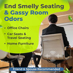 Flatulence Neutralizer Seat Pads, Activated Charcoal Odor Absorber Seat Cushion Pad for Office, Home, Car, Truck & SUV Automobiles. Carbon Filters Absorb Smell to Keep Air & Seating Fresh, 4 Pack