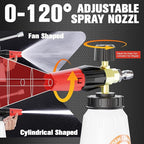 Pressure Washer Gun with Foam Cannon Kit, 1/4” Quick Connect, 5 Adjustable Nozzles & Dual Switch for Car Wash Foam Gun & Pressure Washer Gun
