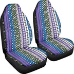 Baga Ethnic Striped Print Print Car Seat Covers for Women Men,Universal Auto Front Seats Protector Fits for Car,SUV Sedan,Truck