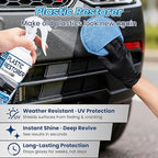 Plastic Restorer for Cars, Deep Black Trim Restorer for Faded Plastic, Rubber & Vinyl | Long-Lasting Shine & Protection | Easy Apply Auto Detailing Formula, 5 oz