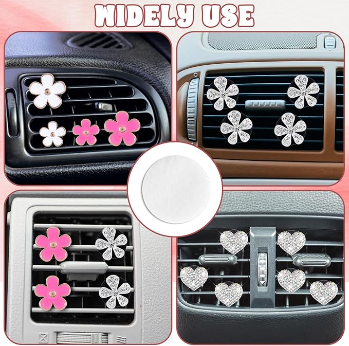 100Pcs Car Air Freshener Refill Felt Pad Aromatherapy Essential Oil Diffuser Necklace Refill Pads 5mm Aromatherapy Felt Pads Round Unscented Air Filter Scent Pad Replacement for Perfumes Car Diffuser