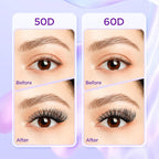 Lash Extension Kit DIY Lash Clusters Kit Eyelash Extensions Individual Lashes Extensions with (Bond,Seal,Tweezers,280Pcs,50D+60D, 0.07D,10-18mm)