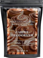 Lapew Warm Cinnamon Roll Carpet Deodorizer Powder - Pet Safe Freshener for Vacuuming | Scented Odor Eliminator for Home | 36 oz