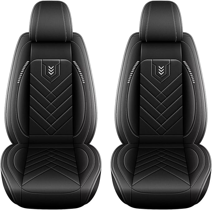 AOMSAZTO Seat Covers Fit for Dodge Charger Car Waterproof Seat Protectors 2006-2026 Full Set Fit for : 5 Seat Automotive Faux Leather Seat Covers(Black)