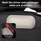 Car Center Console Knee Leg Elbow Cushion Pad, Soft Leather Door Armrest Foot Care Thigh Support Comfort Pillow, Auto Interior Accessories for Knee Pain Relief (Beige)